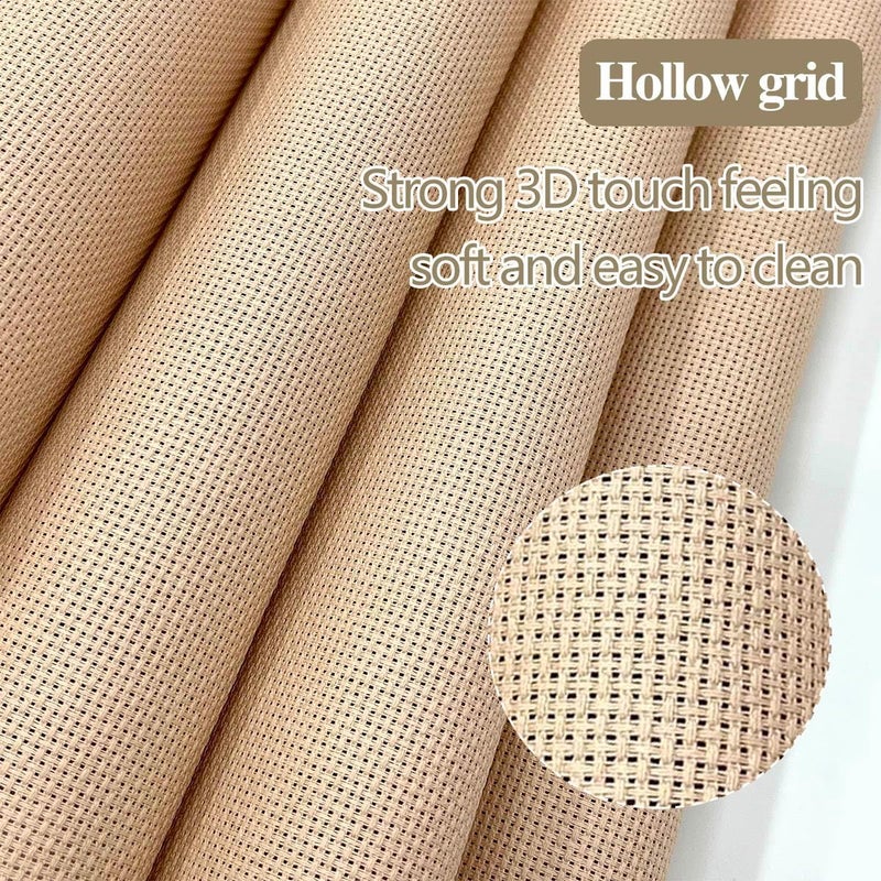 Zhenqing 14CT Aida Cloth - 30x35 Inch Cross Stitch Fabric for Embroidery, Pre-Cut Needlework Material, Acid-Free, Durable Weave(Light Brown) - Image 5